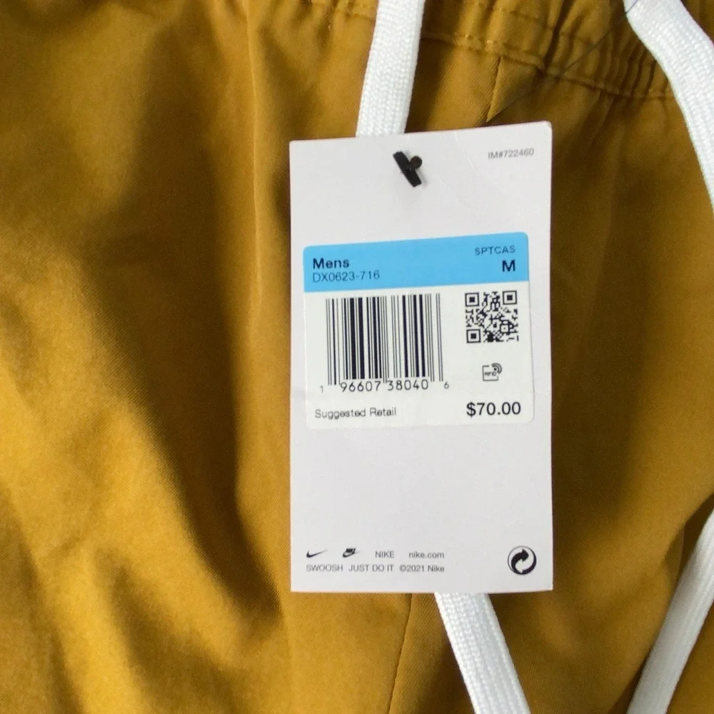 Nike Club Woven Tapered Pants Men's Medium Bronzine NWT DX0623-716